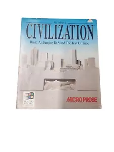 Sid Meier's Civilization (IBM PC 3.5" Floppy, Windows 3.1) 4 Disk - Picture 1 of 4