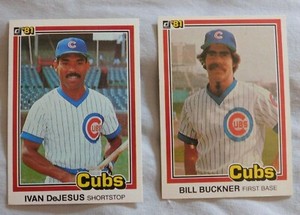 1981 Donruss Chicago Cubs Baseball Card Pick one