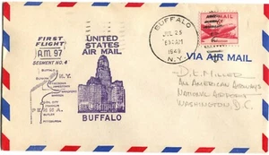 All American First Flight Buffalo New York - Bradford Pennsylvania - 1949 - Bild 1 von 2