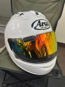 Arai RX-7X Motorcycle Helmet Size M – Glass White Full Face Racing Helmet Japan - Picture 1 of 8