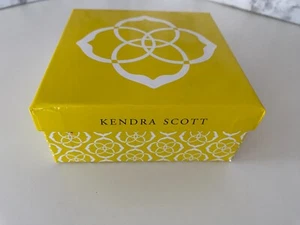 Kendra Scott Empty Bright Yellow White Presentation Gift Storage Box - Picture 1 of 4
