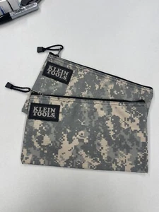 PACK OF TWO Klein Tools 5139C 12-1/2-Inch Cordura Camouflage Zipper Bag - Picture 1 of 4