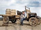 1937 Barrels on truck are for hauling spring water. 14 x 11"  Photo Print