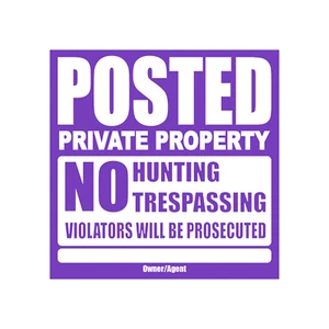 Posted Private Property No Trespassing Signs 11" x 11" - Tyvek Material - Picture 1 of 4