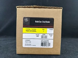 General Electric TED134100 TED134100WL 100AMP 480VAC - Picture 1 of 11