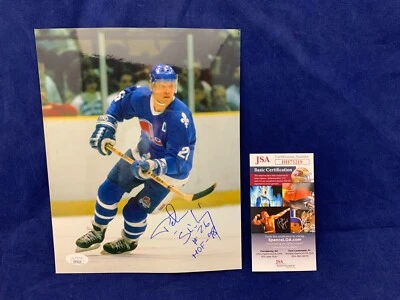 Peter Stastny Quebec HOF 1998 Script Autograph on 8x10 Photo A JSA COA #HH75219 - Image 1 of 4