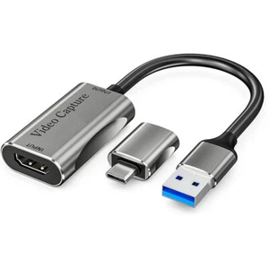 Video Capture Card 4K HDMI to USB 3.0 Type C 1080P HD Game For Video Conference - Photo 1/8