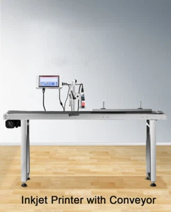 Impresora de inyección de tinta automática de acero inoxidable transportadora máquina de paginación con impresora - Imagen 1 de 11