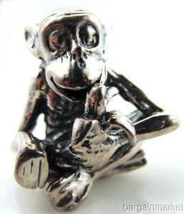 Mini Sterling Silver Monkey Figurine s47