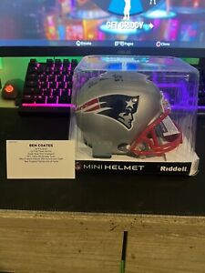Ben Coates Autographed Mini Helmet JSA COA New England Patriots 