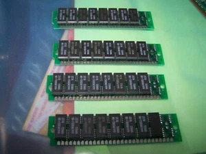 Apple Macintosh eight chip 30 pin 4MB (1MB x 4 80NS RAM) pulled from Mac IIsi. - Picture 1 of 1