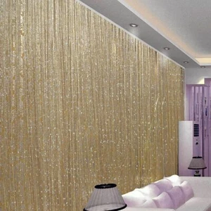 USA Glitter String Door Curtain Beads Room Dividers Beaded Fringe Window Panel - Picture 1 of 5