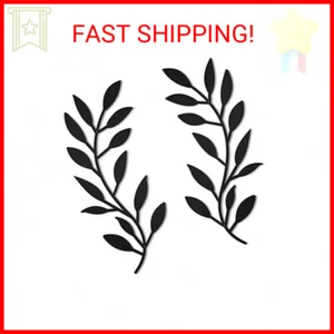 Zhengmy 2 Pieces Metal Tree Leaf Wall Decor Vine Olive Branch Leaf Wall Art Wrou - Picture 1 of 2