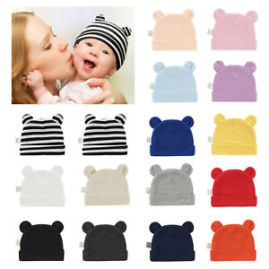 Toddler Newborn Baby Hat Bear Ears Boys Girls Beanie Cap Cute Infant Hats 0-1T