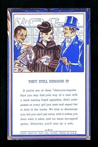 Fortune Telling postcard woman comic 1940 Ex Up. Co. Vintage - Picture 1 of 2