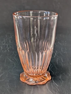 Anchor Hocking OLD COLONY Becher mit offenem Spitzenrand PINK 10,5 FUSS 5" - Bild 1 von 4