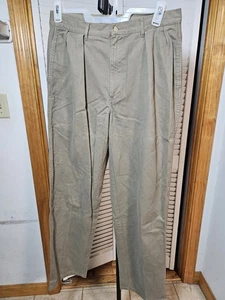 Pantalones chinos vintage Polo Ralph Lauren caqui para hombre talla 33x32 plisados preppy - Imagen 1 de 4