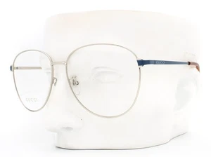 Gafas Gucci GG 0577OA 004 Plateado Azul 57 mm Grande Ajuste Alternativo - Imagen 1 de 10