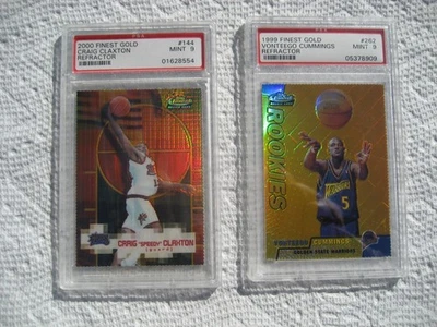 2000 Topps Finest Gold Ref CRAIG CLAXTON RC  043/100 + VONTEEGO CUMMINGS 007/100 - Image 1 of 2