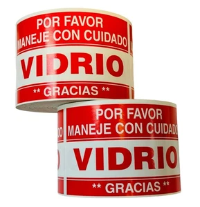 3x5 VIDRIO Maneje Por Favor Labels Pallet Shipping Glass Stickers (2) RLS 500 EA - Picture 1 of 3