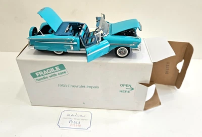 Chevrolet Impala 1958 Danbury modelo diecast azul 1/24 como nuevo con caja original Foto 1 de 4