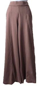 Lee Layers Wide Leg Pants M High Rise Stretch POCKETS Mauve Vintage Label Logo - Picture 1 of 11