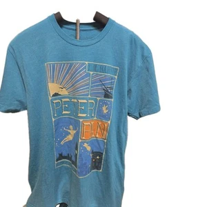 Peter Pan Out of Print Teal Women's Medium T-shirt Tinker Bell Disney movie - Picture 1 of 5
