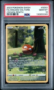Pokémon Espada y Escudo Corona Zenith 2023 #GG01 Arte Completo/Hisuian Voltorb PSA 10 - Imagen 1 de 2
