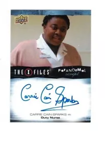 2019 Upper Deck The X-Files Paranormal Script Autographs #ACS Carrie Cain Sparks - Picture 1 of 2