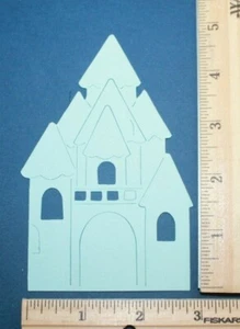 10 adornos de papel troquelado PRINCESS CASTLE papel cartucho - Imagen 1 de 14