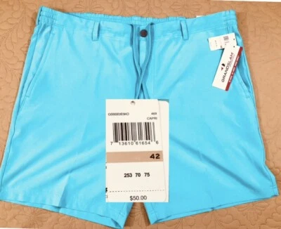 NUEVO. PANTALONES CORTOS DE GOLF HOMBRE TALLA 42 CINTURA GRAND SLAM RENDIMIENTO 8” ENTREPIERNA - CAPRI (VERDE AZULADO) Foto 1 de 4