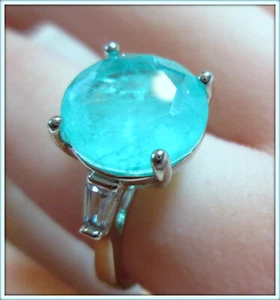 PARIABA GEM STONE LADIES UNIQUE 18K GOLD FILLED LUXURY RING SIZE 7 - Picture 1 of 9