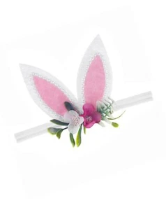 Easter Baby Bunny Headband Floral Rabbit Ear Headdress for Girls - Picture 1 of 2