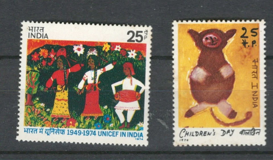 INDIA BRITISH COLONIES  MNH UNICEF CHILDREN COMMEMORATIVES STAMPS  LOT (BCL 352) - Image 1 of 1