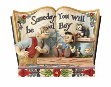 Jim Shore Disney Traditions - Pinocchio Storybook Figurine Someday You Will B...