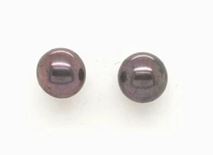 Pendientes de poste de oro amarillo Akoya redondos cultivados negros 6 mm tachuelas 14k nuevos sin etiquetas - Imagen 1 de 3