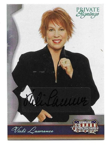 VICKI LAWRENCE  2008 Donruss AMERICANA AUTOGRAPH Auto  #'d 4/25  MAMA'S FAMILY Cover