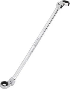 12 * 13 Mm Extra Long Flex-Head Ratcheting Wrench, Metric, CR-V Steel - Picture 1 of 10