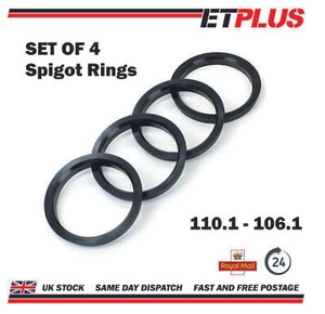 Spigot Rings 110.1 - 106.1 (110.1mm - 106.1mm) Wheel Hub Centre Rings - Picture 1 of 3
