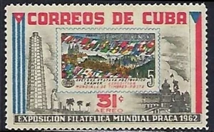 sCUBA Sc# C238  PRAGUE PHILEX   AIRMAIL  1962 MNH - Picture 1 of 1