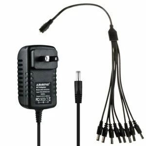 DC 12V 2A Adapter + 8 Port Splitter Cable for CCTV Security Camera 5.5*2.1mm - Picture 1 of 4