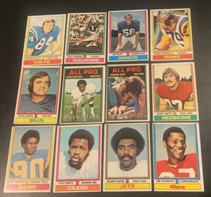 1974 Topps Football Lot - 12 Cards - Csonka, Warfield VG-EX - Bild 1 von 2