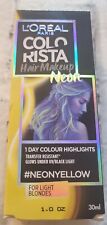 Loreal Colorista Hair Makeup Temporary Hair Color Neon Yellow 1 Day Colour 