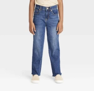 New With Tag Girls Cat and Jack High Rise Straight ankle lengthJeans Size 7 - Picture 1 of 3