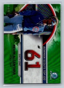 2023 Bowman Scouts’ Top 100 Green Kevin Alcantara /99 Chicago Cubs #BTP-61 - Picture 1 of 2