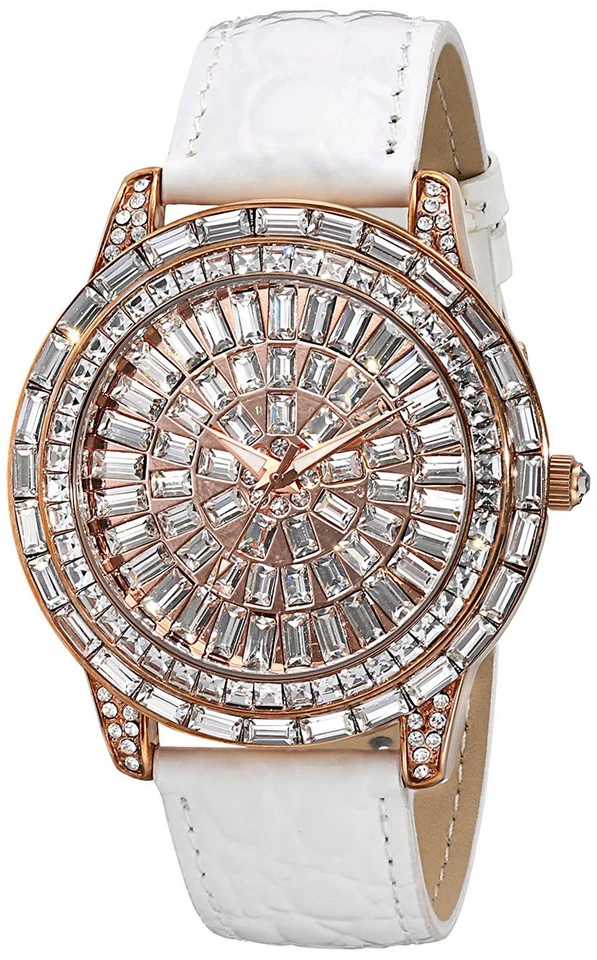 Reloj para mujer Peugeot J6013RG Couture esfera oro rosa correa cuero blanco Foto 1 de 1