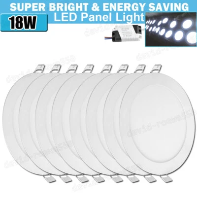 8 Pack 8 Inch LED Ceiling Lights Ultra-Thin Recessed Kit 6000K Daylight Lamp - Image 1 of 4