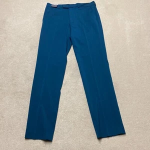 M&S Collection Trousers 32x33 Men's Blue Pleated Dress Pants Suit BNWT New - Picture 1 of 13