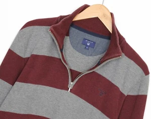 GANT Zip Neck Pullover Sweater Herren Größe M gestreift Baumwolle - Bild 1 von 7