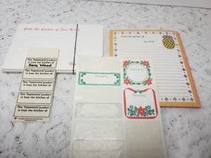 LOTE de pegatinas en blanco de tarjetas de recetas vintage hechas en casa por motivo de piña - Imagen 1 de 6